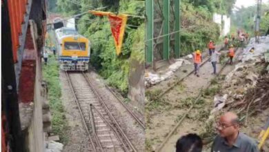 Photo of हरिद्वार: काली मंदिर टनल के पास हुआ भूस्खलन, मलबा गिरने से ट्रेनों की आवाजाही बंद