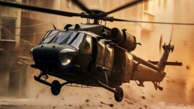 Photo of अमेरिकी सेना का ब्लैक हॉक हेलिकॉप्टर क्रैश, इलाके में फैली आग