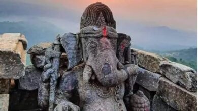 Photo of खुले आसमान के नीचे 3000 फीट की ऊंचाई पर विराजमान हैं एकदंत गणपति