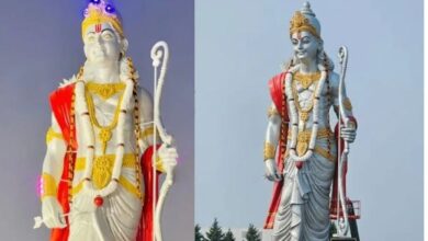 Photo of कनाडा में फहरी राम पताका, हिंदू हेरिटेज सेंटर में स्थापित हुई 51 फुट ऊंची श्रीराम की मूर्ति