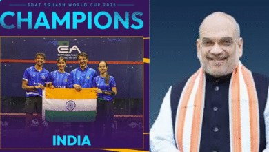 Photo of  पहला स्क्वैश वर्ल्ड कप जीतने पर अमित शाह ने दी भारतीय टीम को बधाई